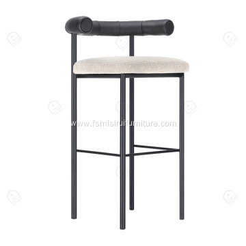 Metal frame with backrest counter chair